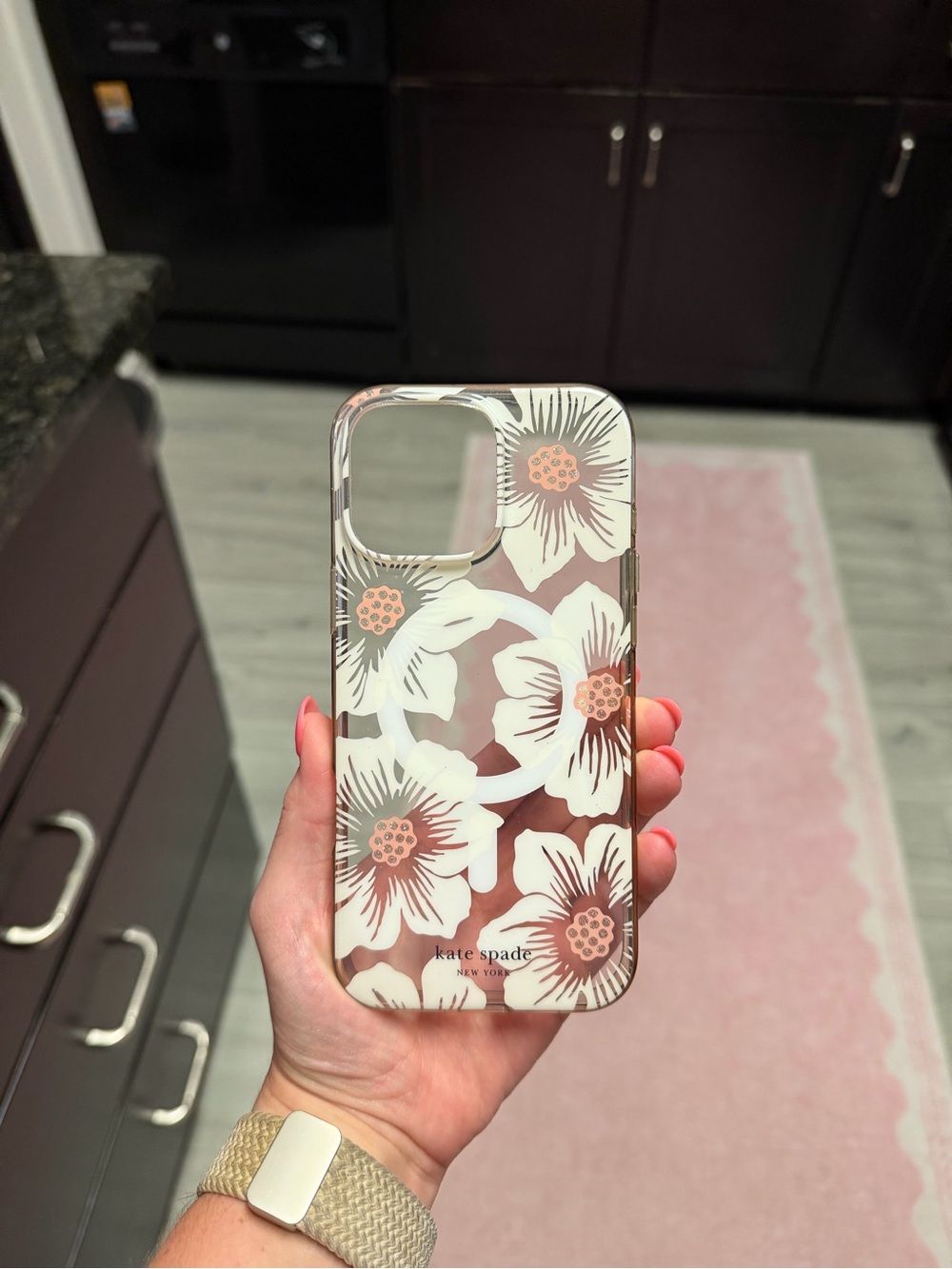 Kate Spade Clear Floral iPhone 16 Pro Max Case